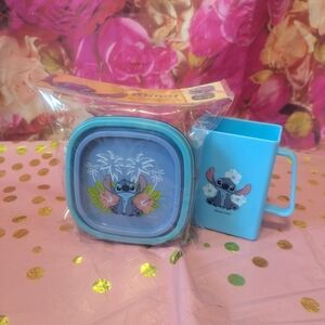 Disney Stitch Food Storage Containers - Blue and Yellow
